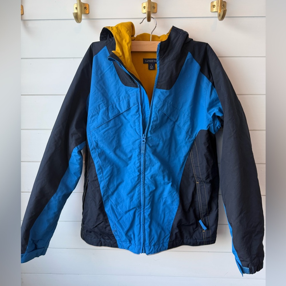 Lands End Boys Ski Jacket Size 14-16 Large